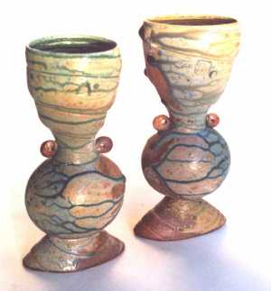  skirted vases 