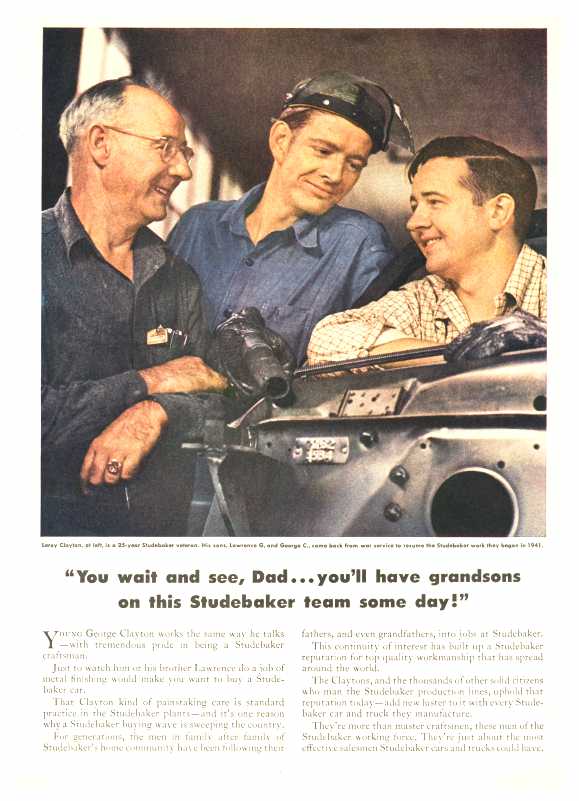 You wait and see, Dad... you'll have grandsons on this Studebaker team some day!