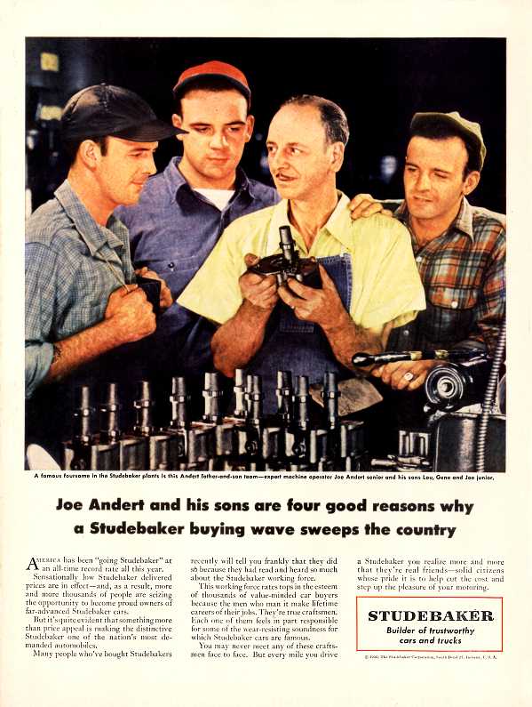 Joe Andert and his sons are four good reasons why a Studebaker buying wave sweeps the country
