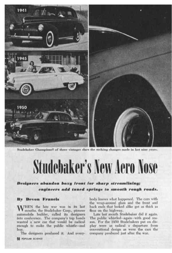 Studebaker's New Aero Nose