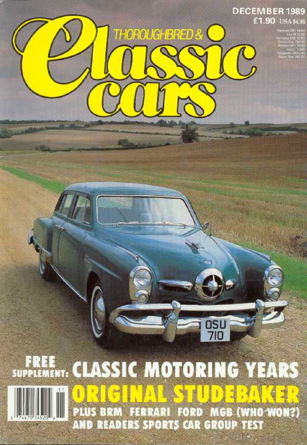 Thoroughbred & Classic Cars. December, 1989