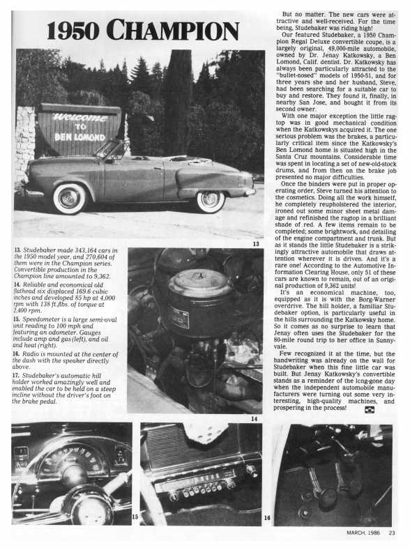 1950 Champion Convertible Coupe