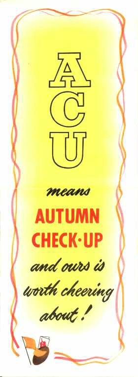 ACU means autumn check-up and ours is worth cheering about!