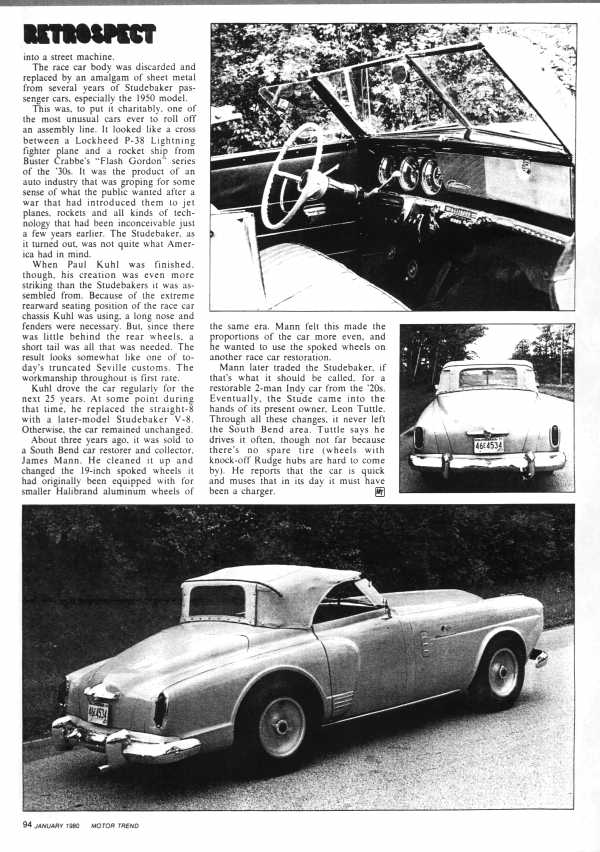 Retrospect: 1950 Studebaker 'Indy' Car