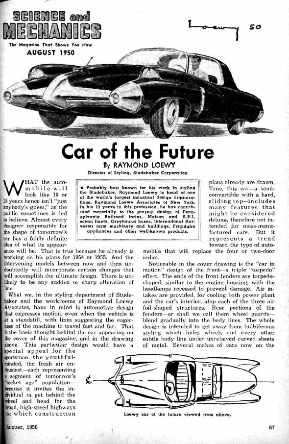 Raymond Loewy's Car of the Future